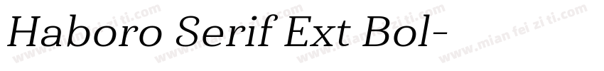 Haboro Serif Ext Bol字体转换